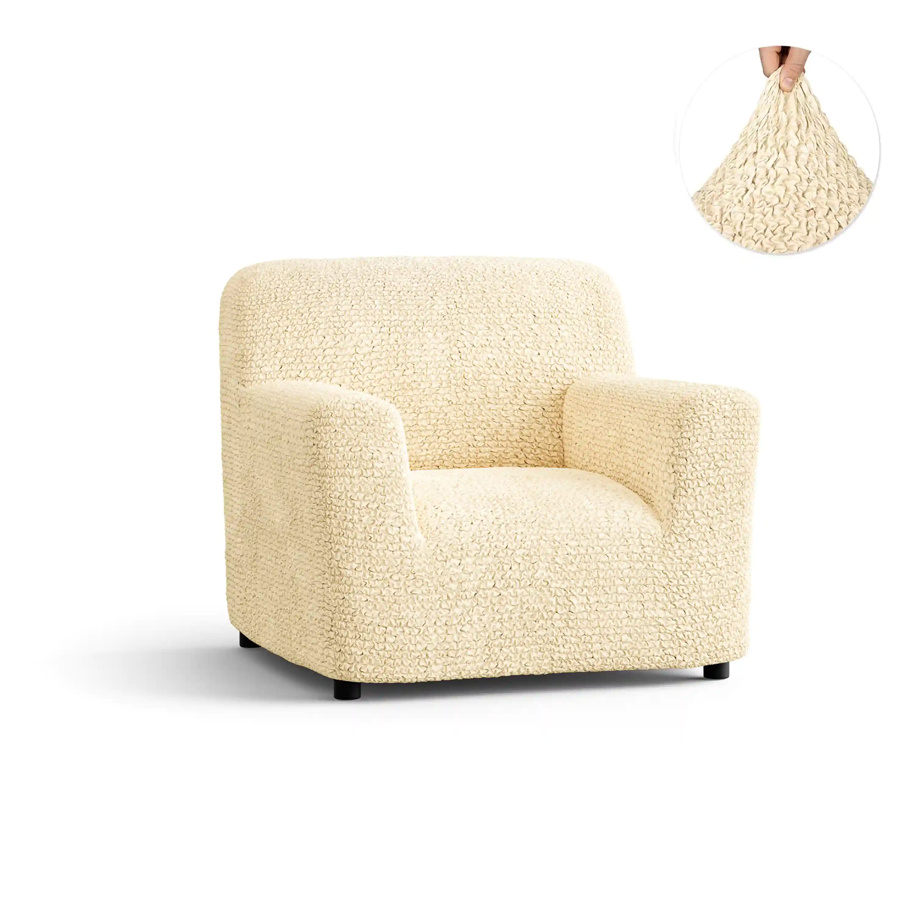 Arm Chair Cover - Beige, Microfibra Collection